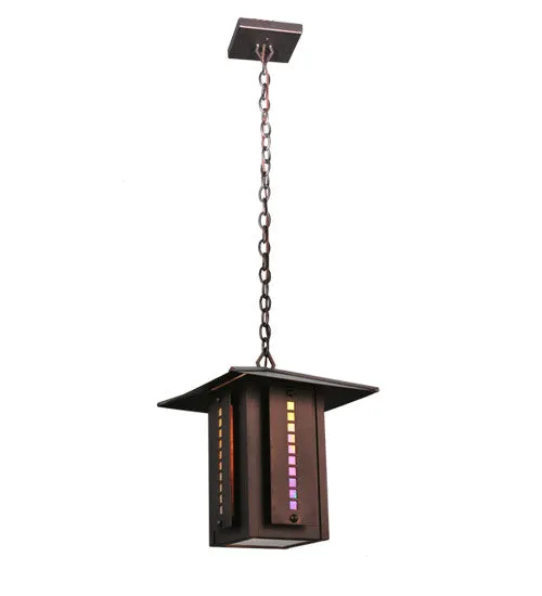 14"Sq Moss Creek Stepping Stone Outdoor Lantern Pendant