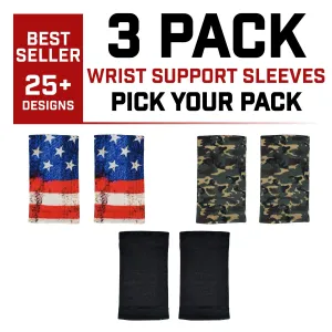 3 Pack Wrist Support Sleeves | Pick Your Pack