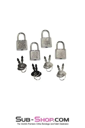 9727A      Mini Charm Bondage Padlocks, Set of 4 - MEGA Deal