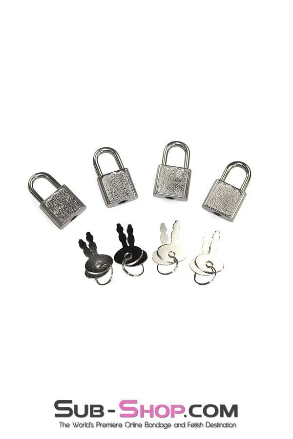 9727A      Mini Charm Bondage Padlocks, Set of 4 - MEGA Deal