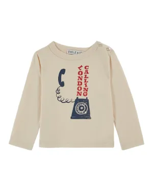 AA126B-TELEPHONE TEE SHIRT-CREME