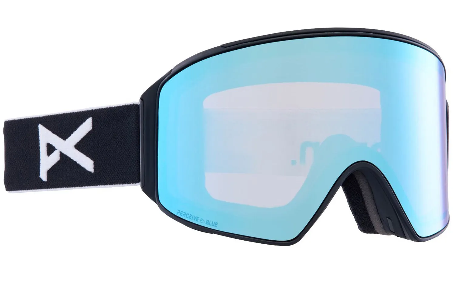 Anon M4 Cylindrical Goggles & MFI Face Mask & Spare Lens 2024 Black / Perceive Variable Blue Lens