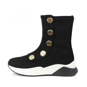 Balmain Kids Black Fabric High-Tops