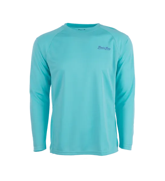 Bimini Bay Cabo Crew Long Sleeve Aqua Shirt