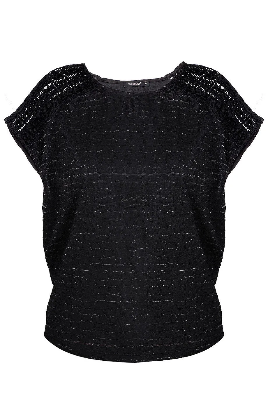 C BLOCK STEFANIA Black Lace Top