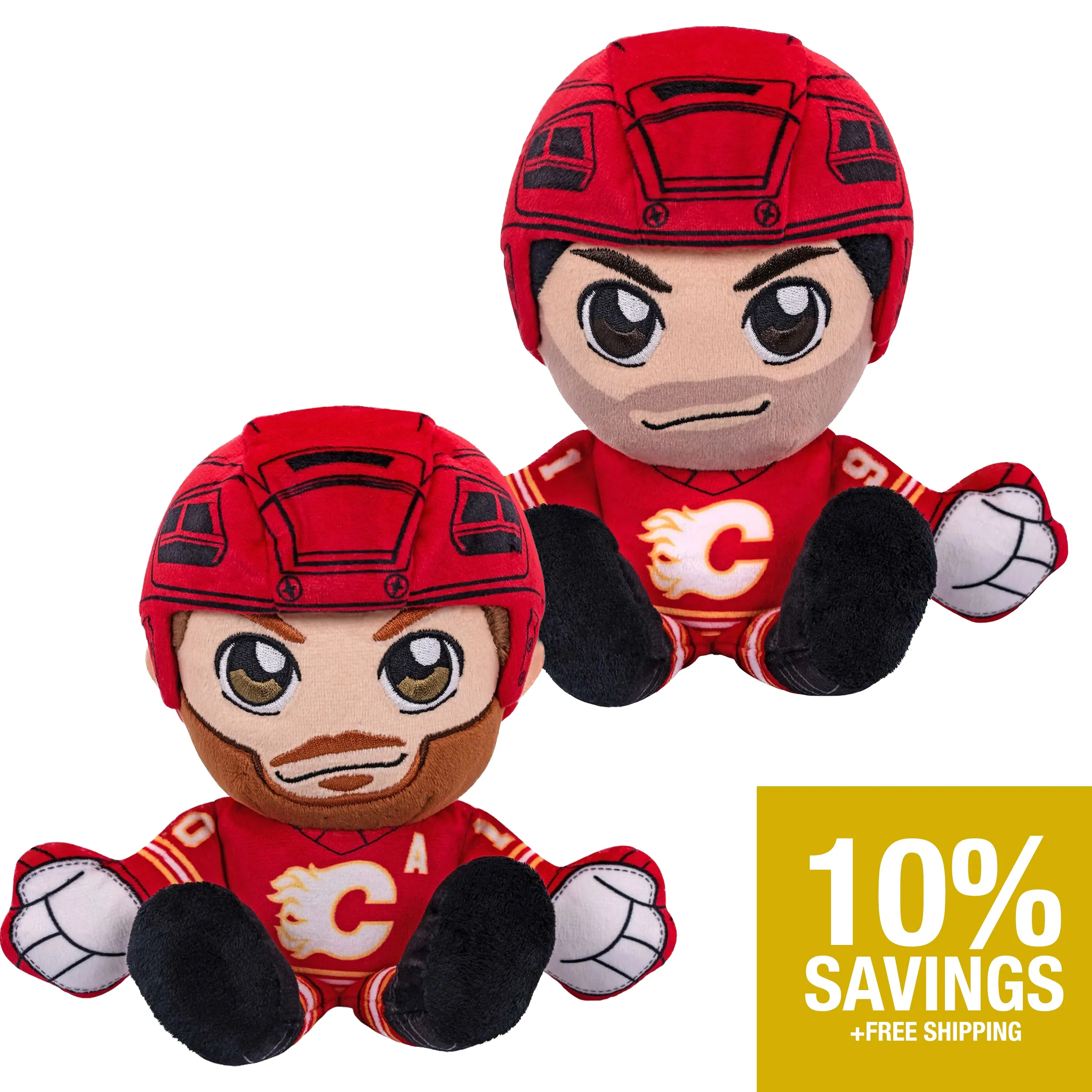 Calgary Flames Bundle: 8" Jonathan Huberdeau & Nazem Kadri Kuricha Plushies