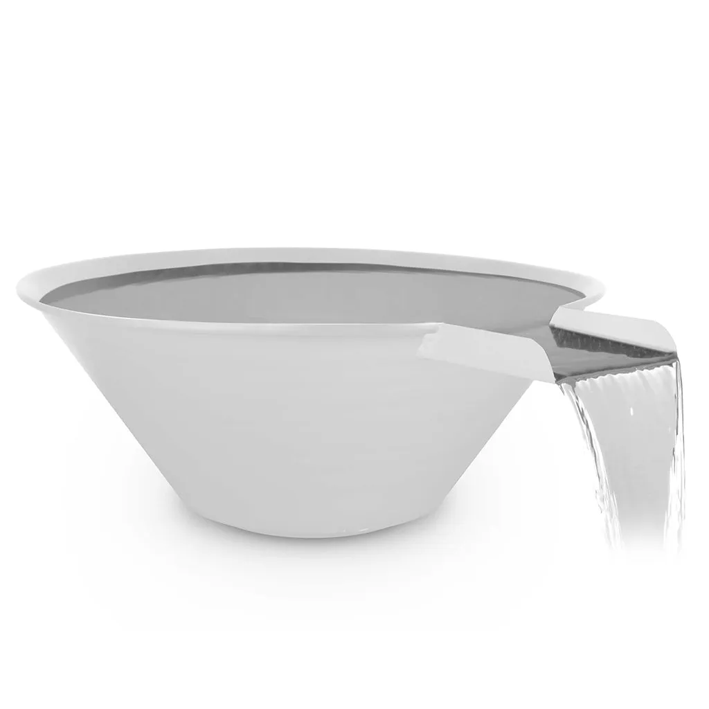 Cazo Round Water Bowl, Powder Coated Metal - Water Feature