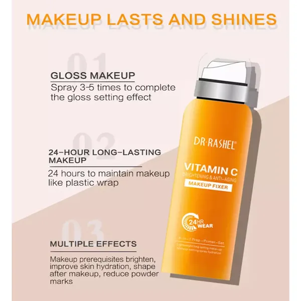 Dr. Rashel Vitamin C Brightening & Anti-Aging Makeup Fixer 3-in-1 Prep-Primer-Set