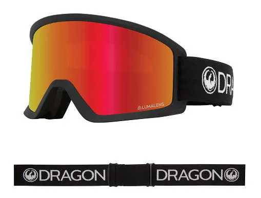 Dragon DX3 OTG Snow Goggles Low Bridge 2024 Black / Lumalens Red Ion