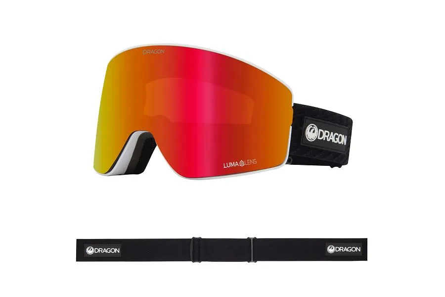 Dragon PXV Snow Goggles Low Bridge 2024 Icon Red / Lumalens Red Ion   Lumalens Light Rose