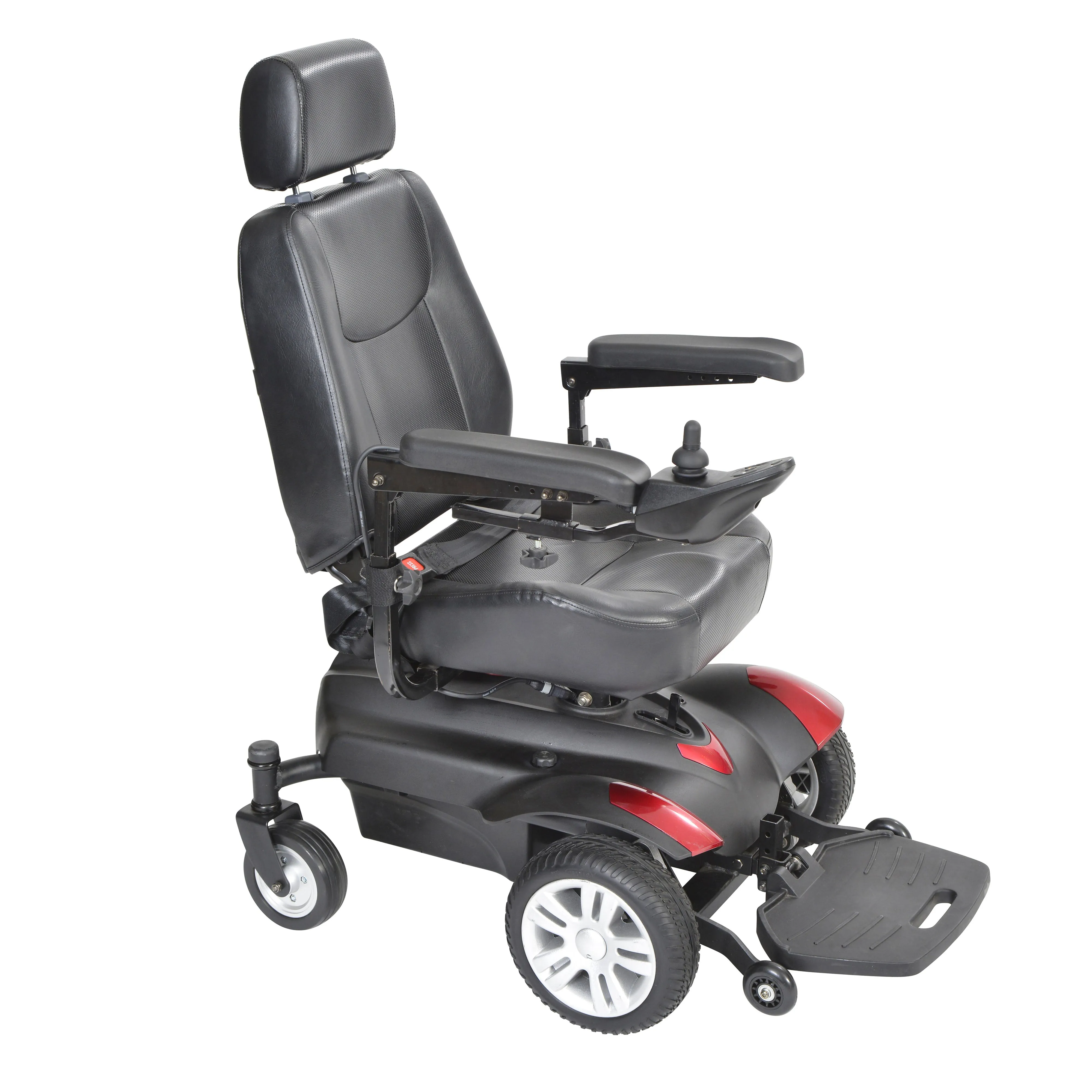 Drive Medical titan18cs Titan Transportable Front Wheel Power Wheelchair, Full Back Captain's Seat, 18" x 18"