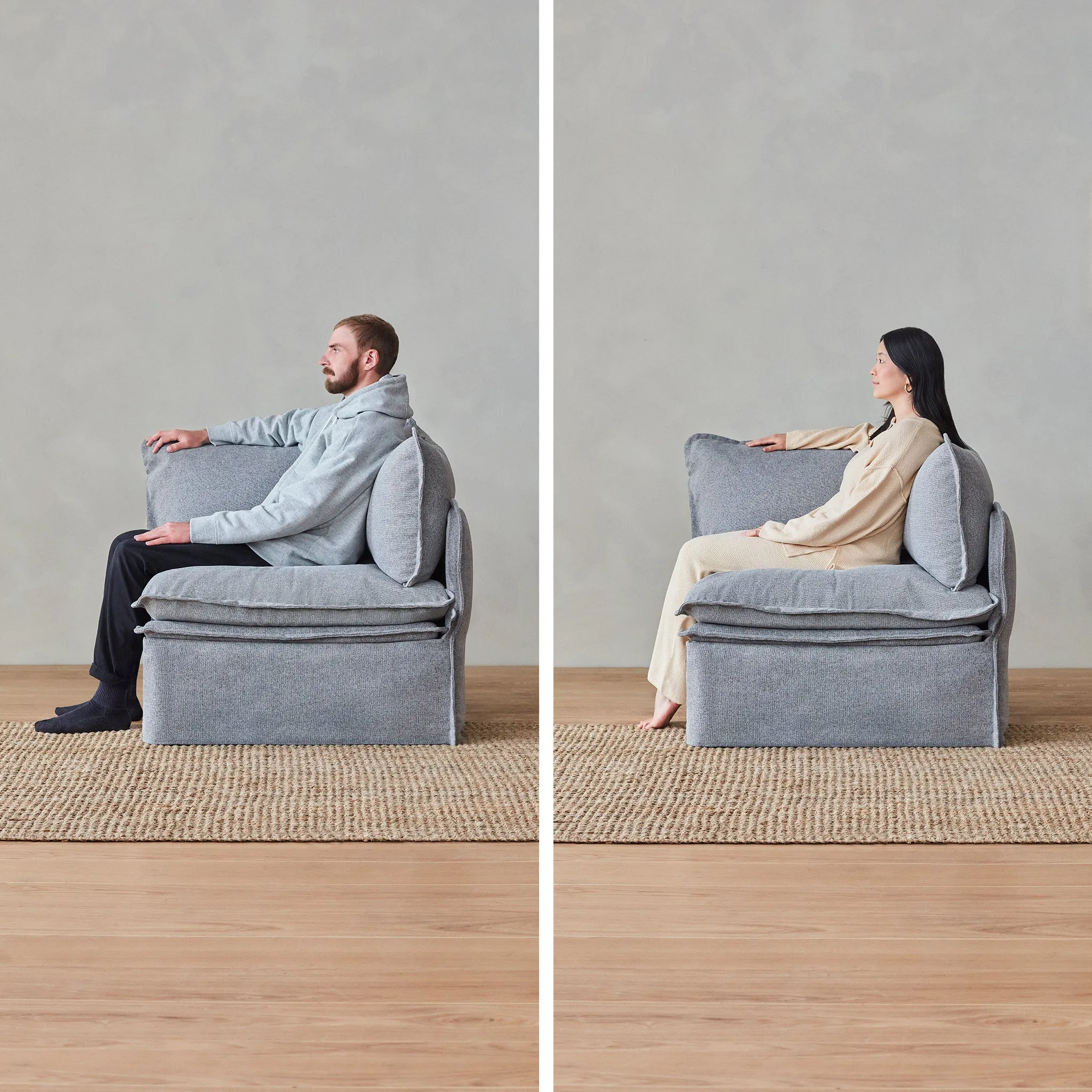 Elevate Comfort Layer for Armchair   Ottoman in Pumice