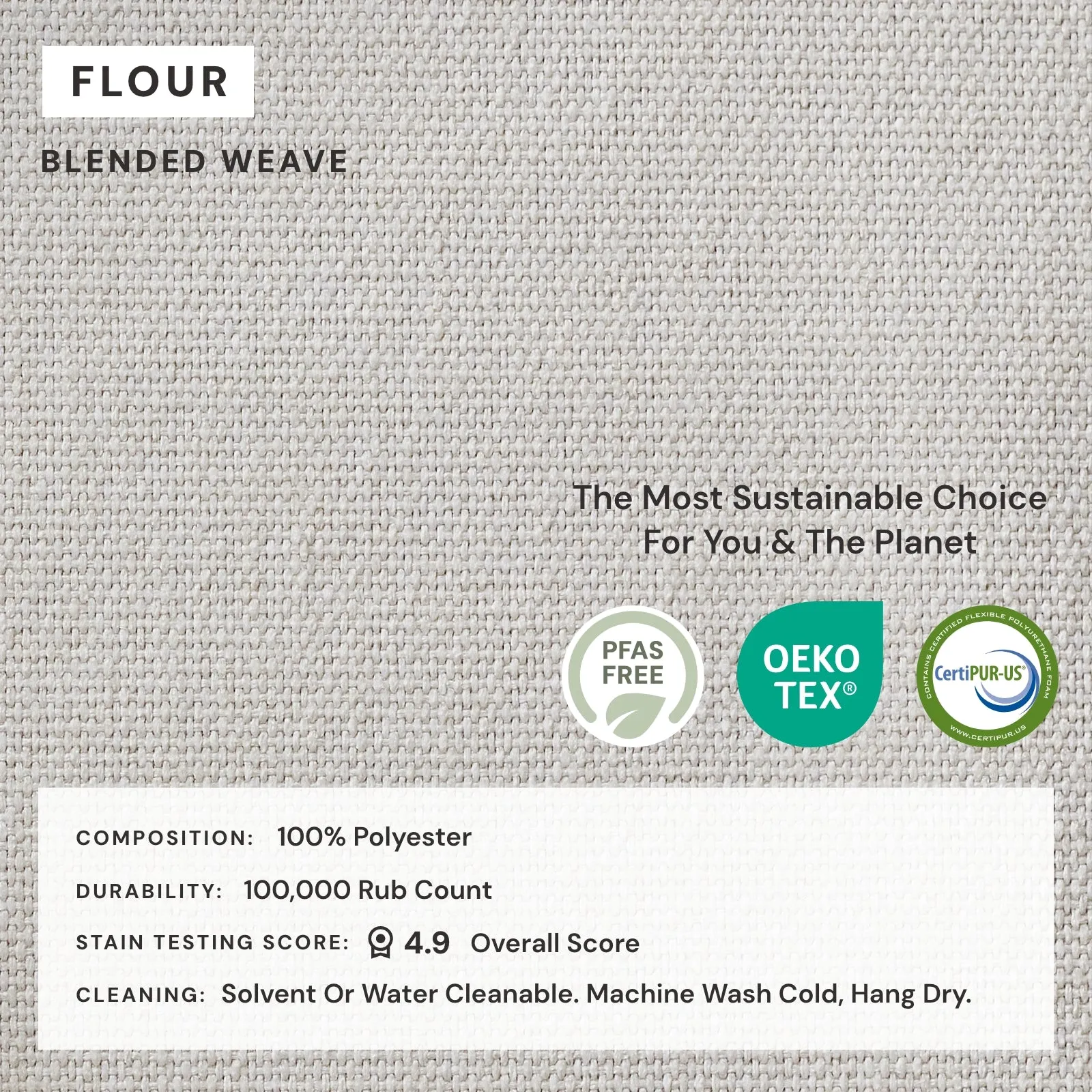 Elevate Comfort Layer Set for End Chair | Blended Weave in Flour