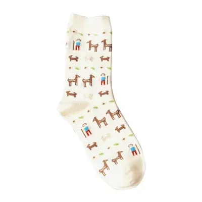 Foot 22-27cm Lovely Daily Animal Weel Socks Watermelon Dachshund Beagle Lion Farm Bull Terrier Elephant Fox Pill Fruit Dog Combo