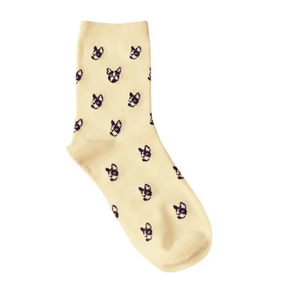 Foot 22-27cm Lovely Daily Animal Weel Socks Watermelon Dachshund Beagle Lion Farm Bull Terrier Elephant Fox Pill Fruit Dog Combo