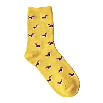 Foot 22-27cm Lovely Daily Animal Weel Socks Watermelon Dachshund Beagle Lion Farm Bull Terrier Elephant Fox Pill Fruit Dog Combo