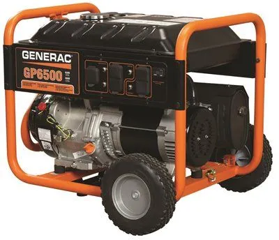 Generac Gp Series Portable Generator' 6500 Watt' Gas