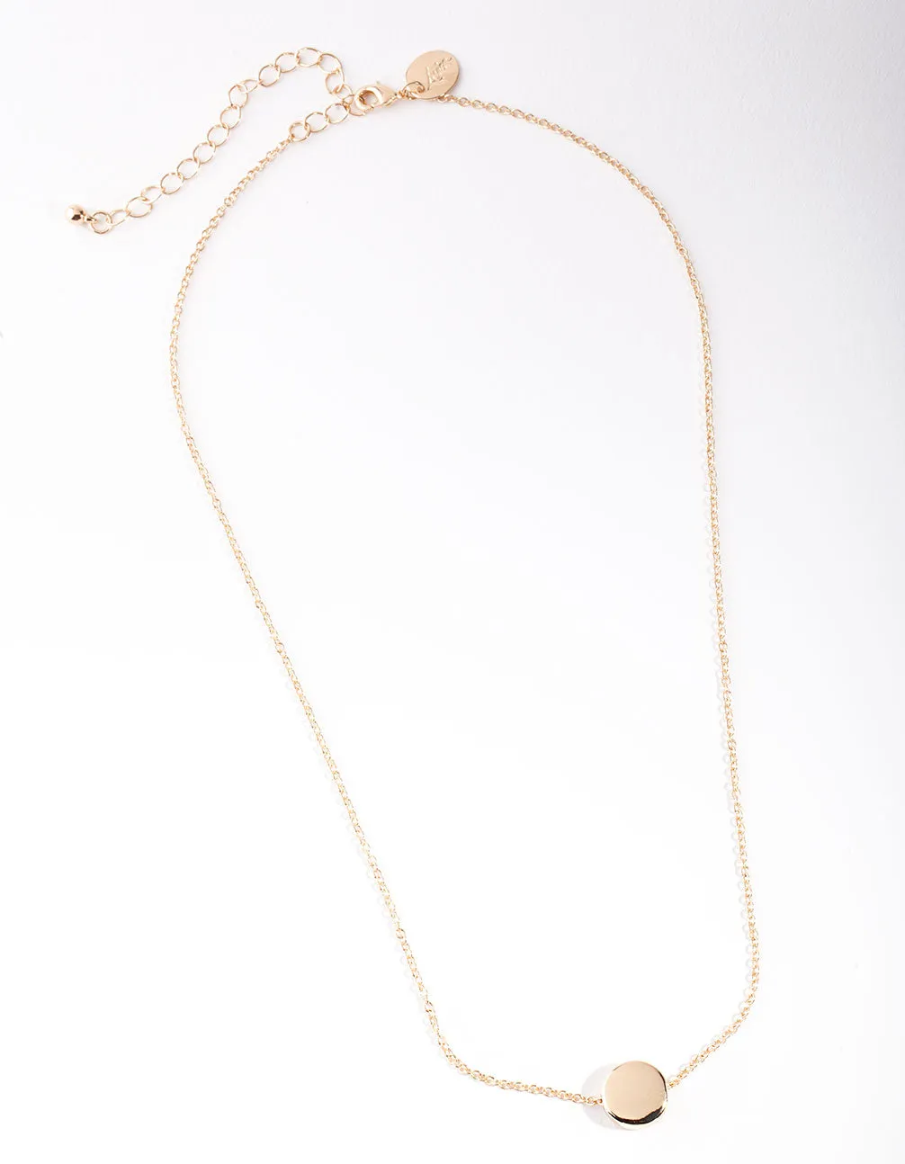 Gold Small Disc Necklace