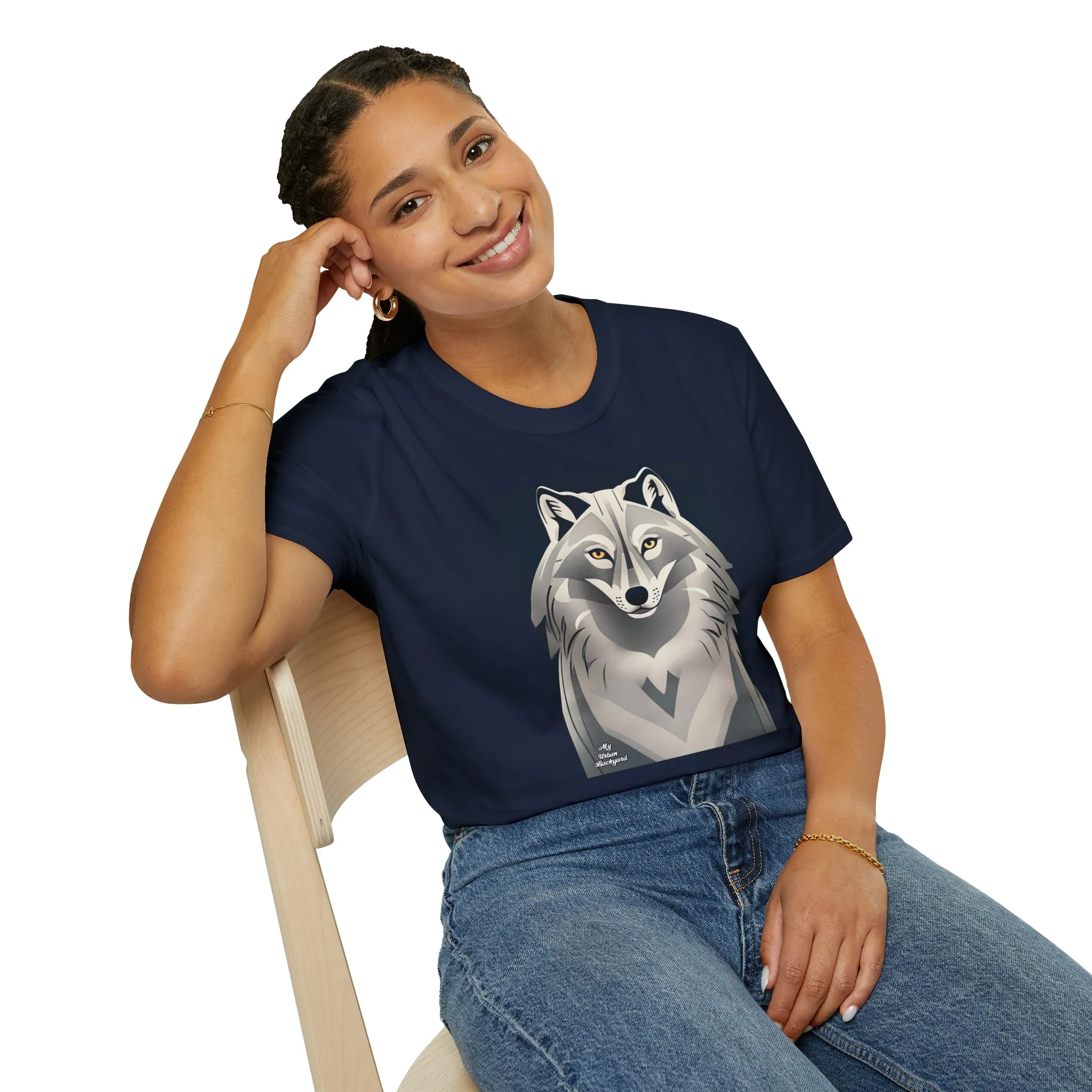 Gray Wolf, Soft 100% Cotton T-Shirt, Unisex, Short Sleeve, Classic Fit