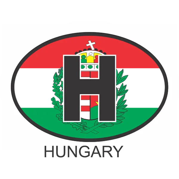 Hungary OSC1 Colour Oval Car Decal