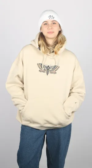 I Ride Sideways DWR Oversized Fit Womens Hoodie Flutter Tan