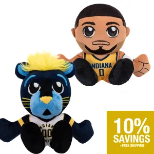 Indiana Pacers Bundle: 8" Tyrese Haliburton & Boomer Kuricha Plushies