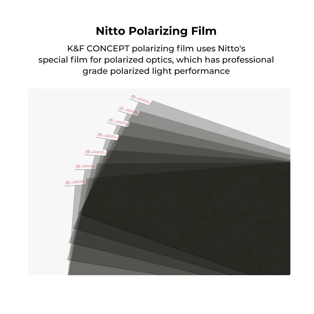 K&F Concept (300 x 200mm) Linear Polarizing Film Sheet with Plastic Scraper, Dry and Moist Cleaning Wipes | KF31-074