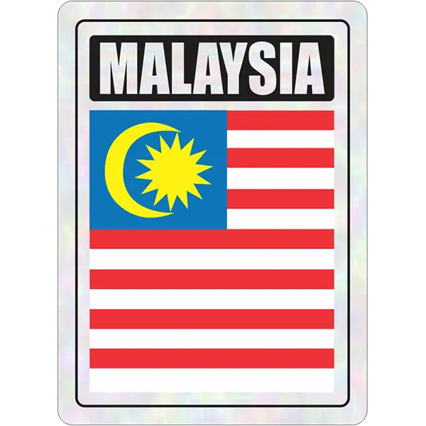 Malaysia Prismatic Hologram Car Decal Sticker