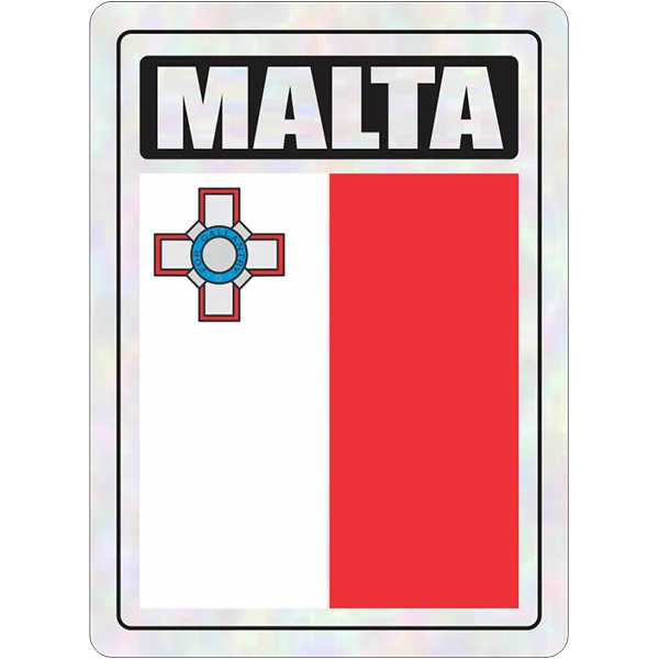 Malta Prismatic Hologram Car Decal Sticker