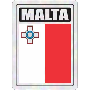 Malta Prismatic Hologram Car Decal Sticker