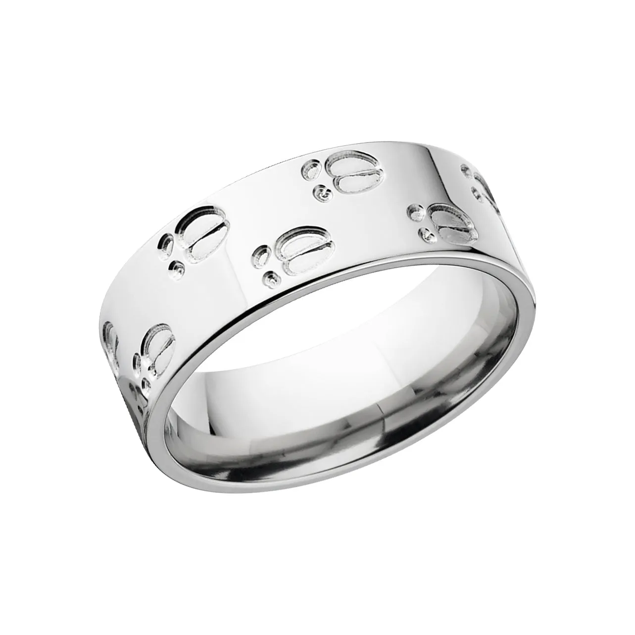 Men's Track Rings, Elk Track Titanium Wedding Band