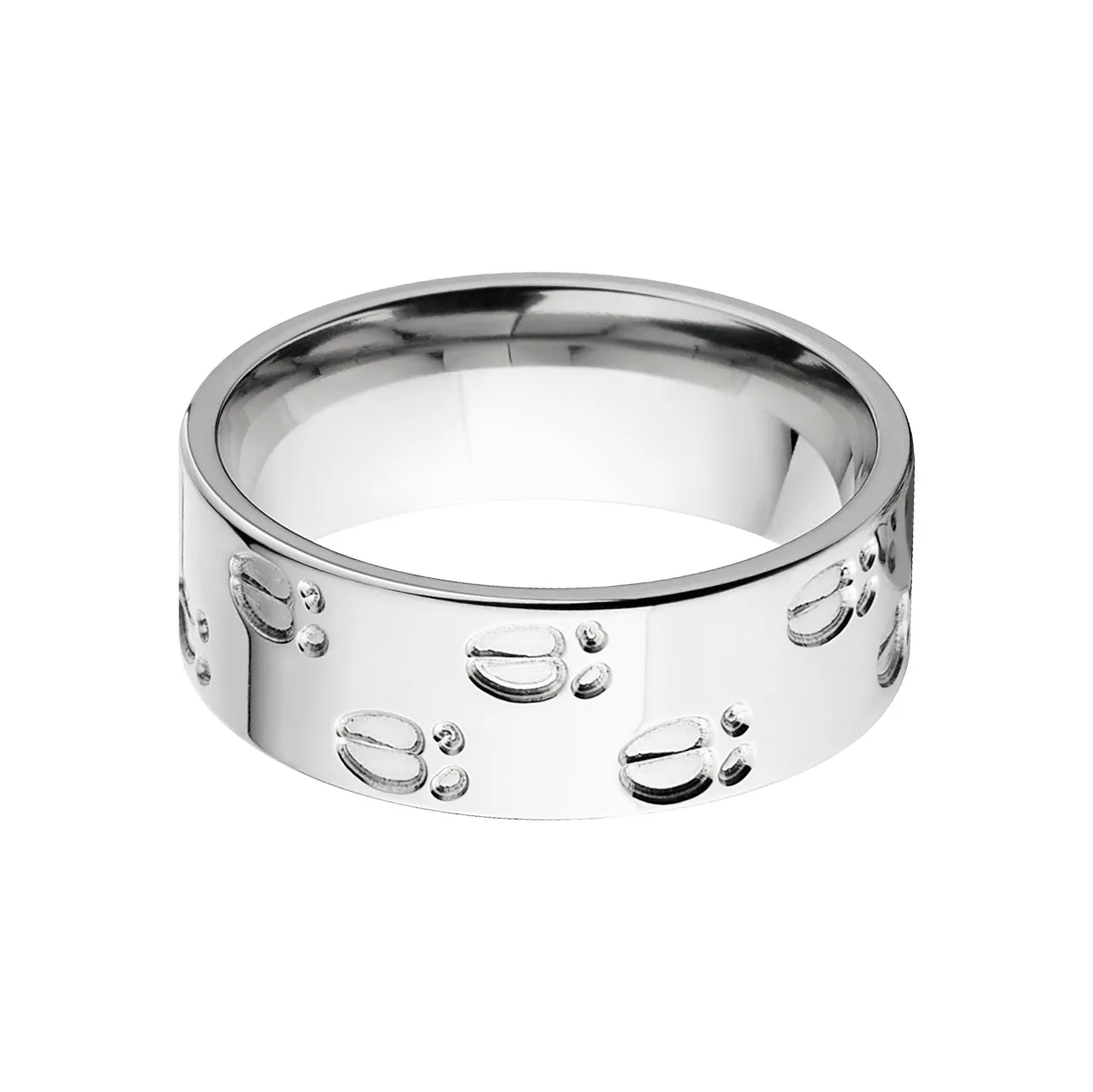 Men's Track Rings, Elk Track Titanium Wedding Band