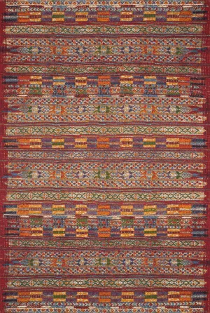 Mika Rug in Red & Multi