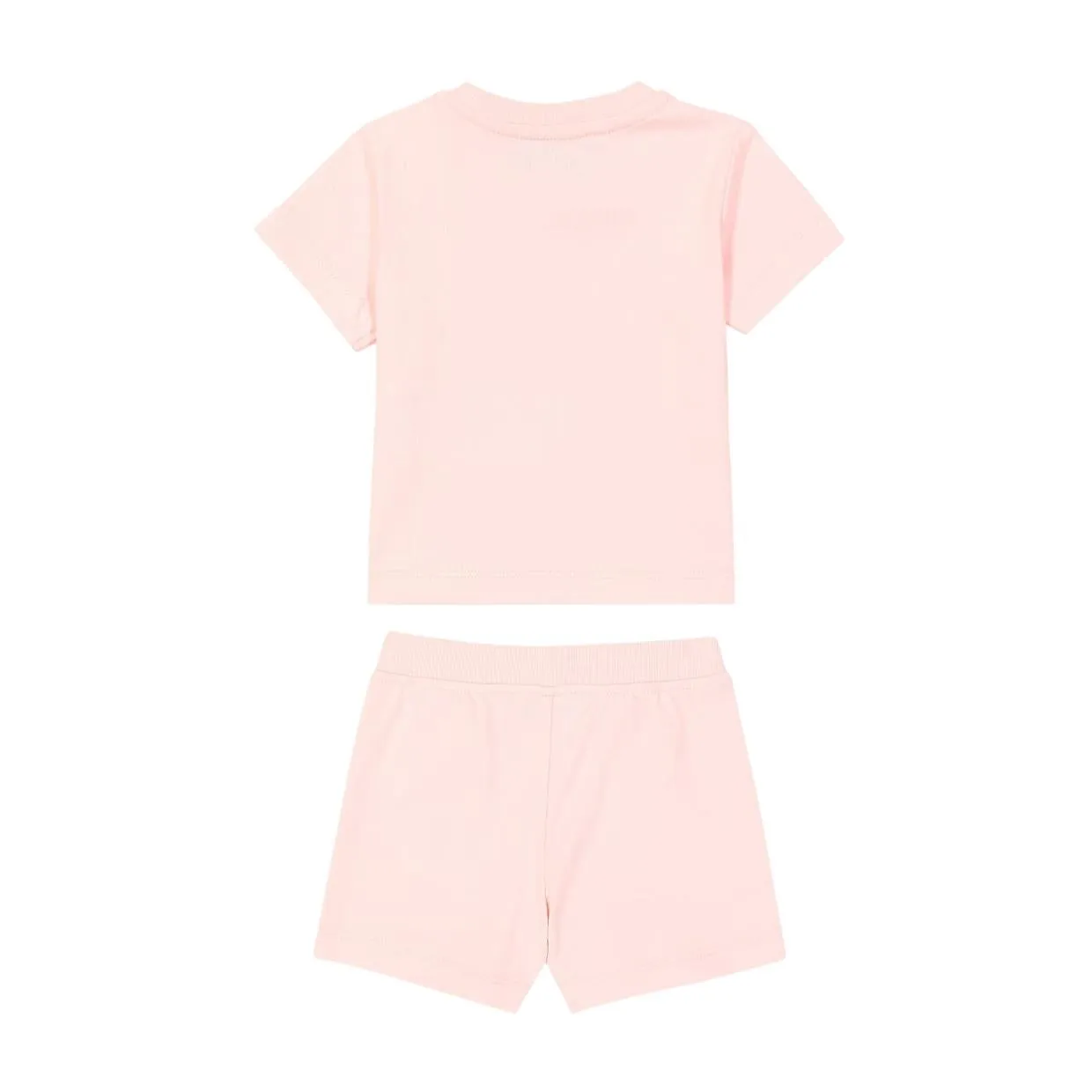 Moschino Baby Teddy Bear Logo Pink Two Piece Shorts Set