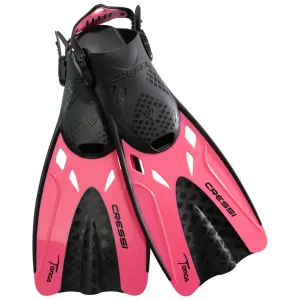 Open Box Cressi Tonga Short Open Heel Fins - Black/Pink - Large/X-Large