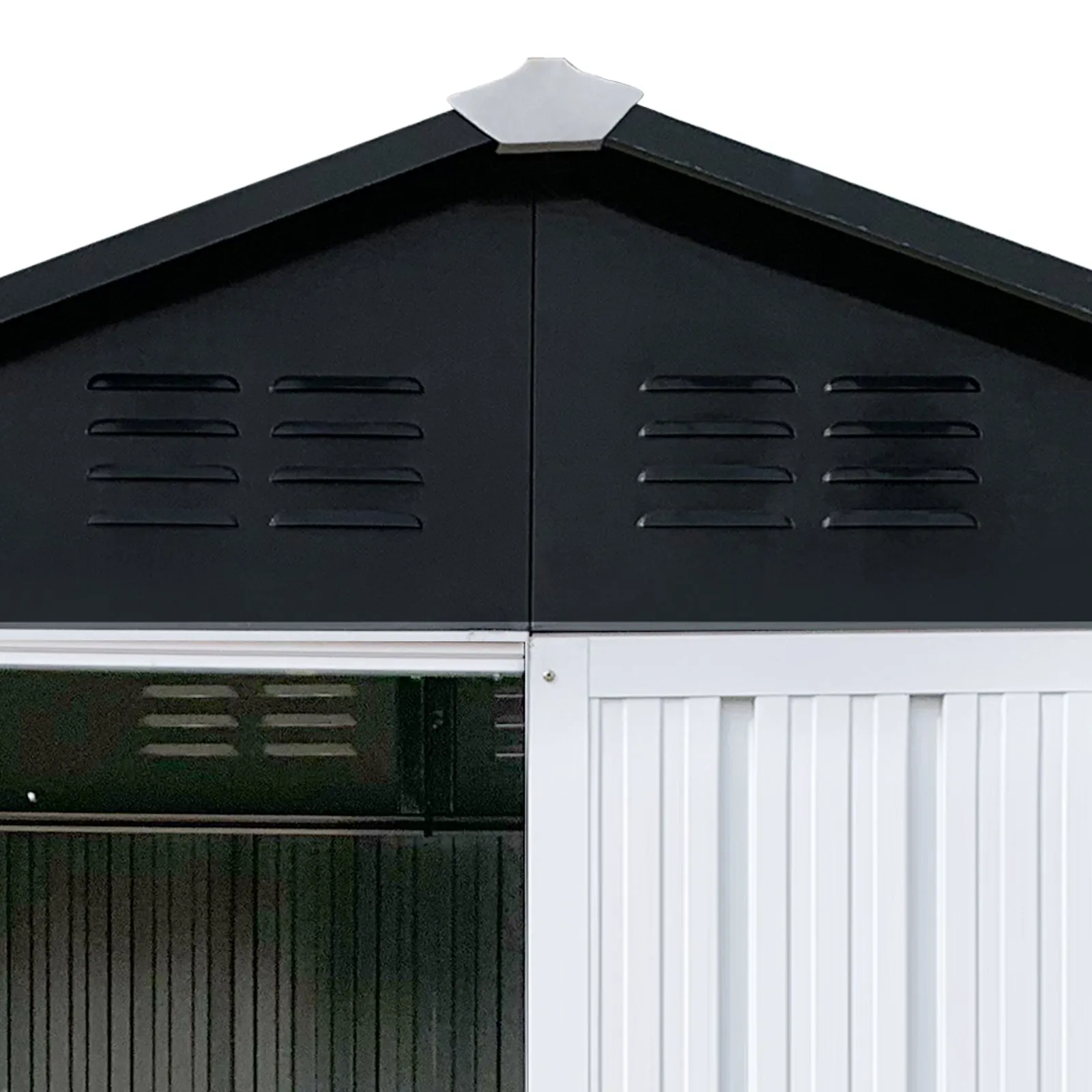 Outdoor storage sheds 4FTx6FT Apex roof White Black