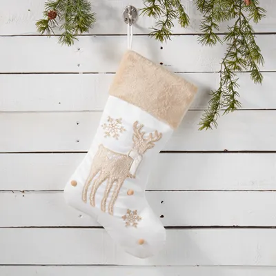 Plush Reindeer Stocking