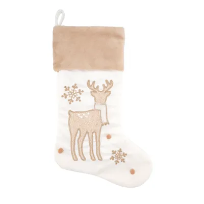 Plush Reindeer Stocking