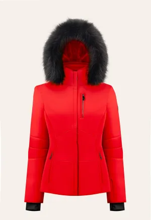 Poivre Blanc W24-0802 Stretch Ski Jacket in Red