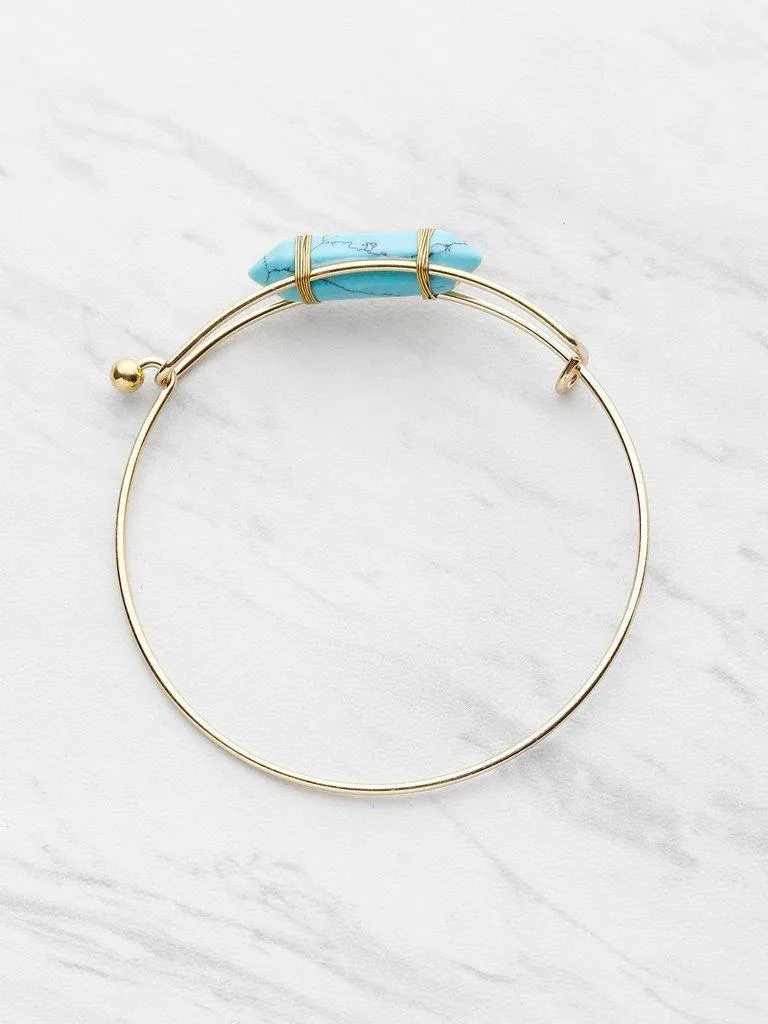 Random Stone Adjustable Bangle