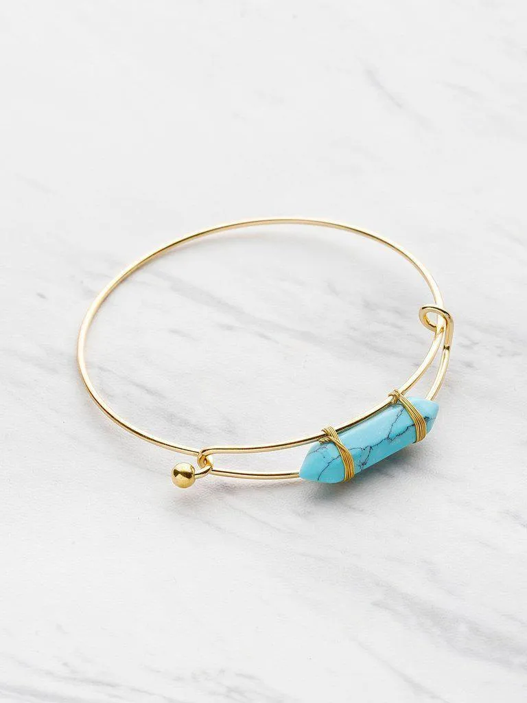 Random Stone Adjustable Bangle