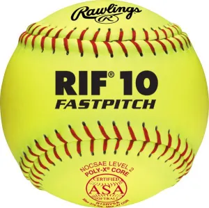 Rawlings RIF Level 10 Fastpitch ASA Softball - One Dozen: R12RYSA