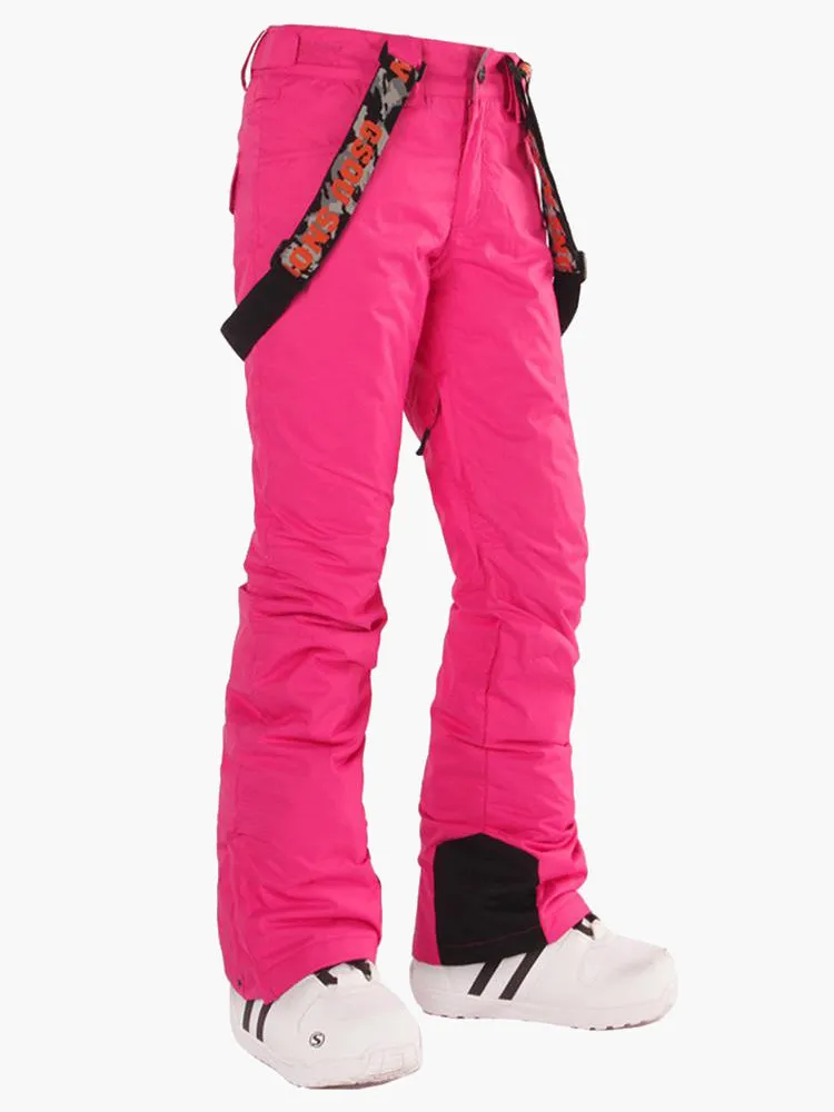 Rose Thermal Warm High Waterproof Windproof Women's Snowboard/Ski Pants