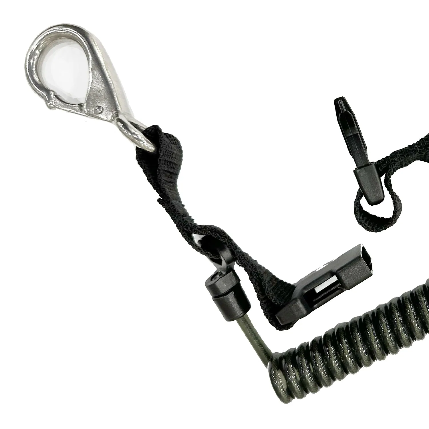 Stainless Steel Wire-Reinforced Coil Lanyard