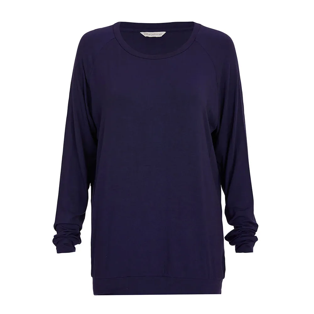 Taylor Navy Slouch Jersey Long Sleeve Pyjama Top