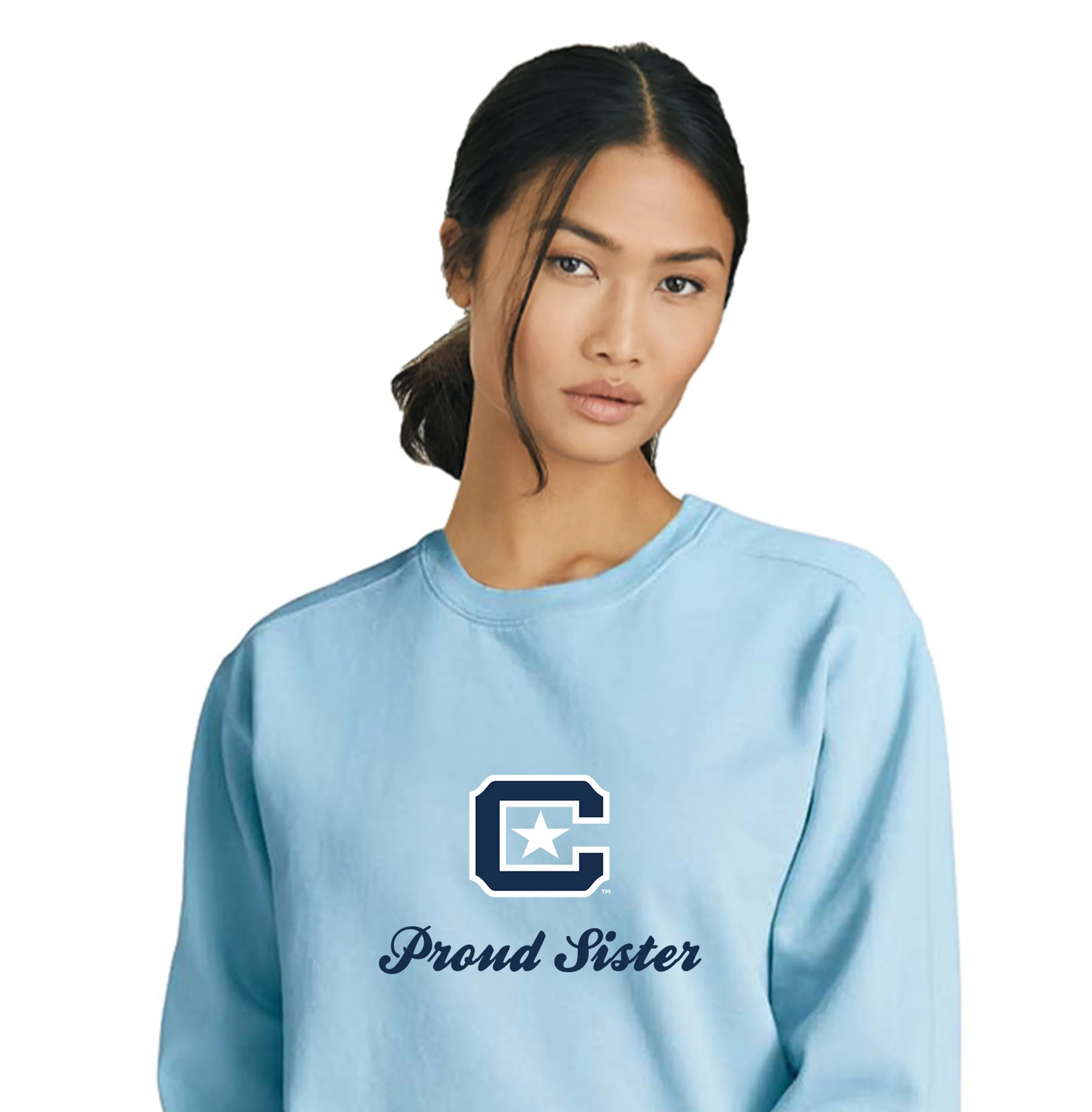 The Citadel Block C, Proud Sister, Comfort Colors ® Ring Spun Crewneck Sweatshirt