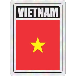 Vietnam Prismatic Hologram Car Decal Sticker