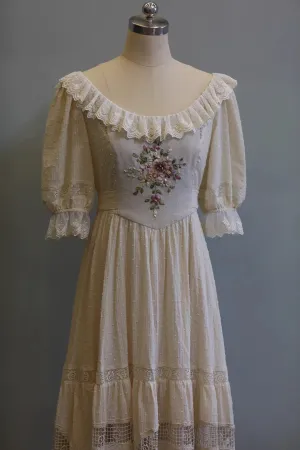 Vintage Remake Cottagecore Round Collar Dress