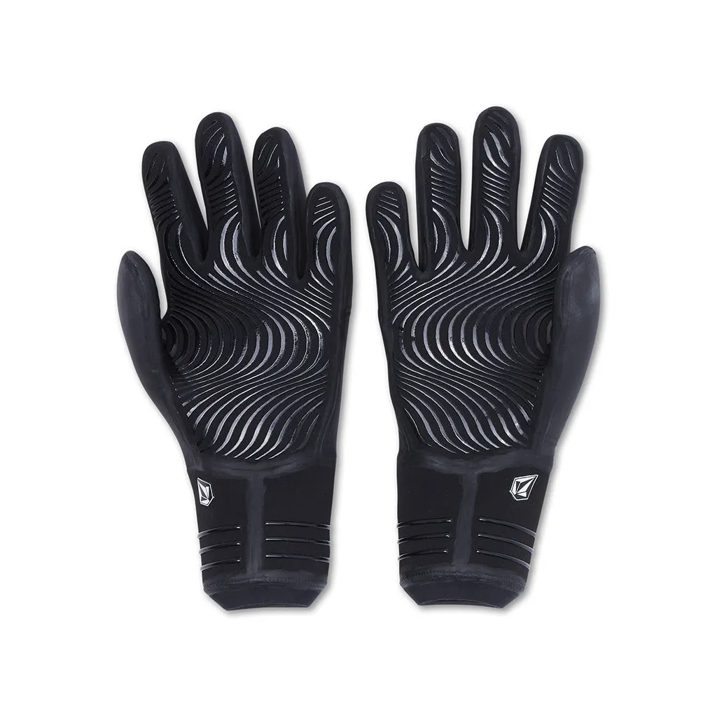 Volcom 3mm 5-Finger Wetsuit Glove - Black